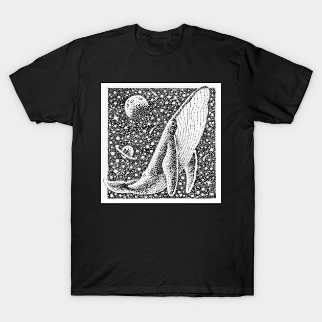 Space whale T-Shirt by NatureDrawing